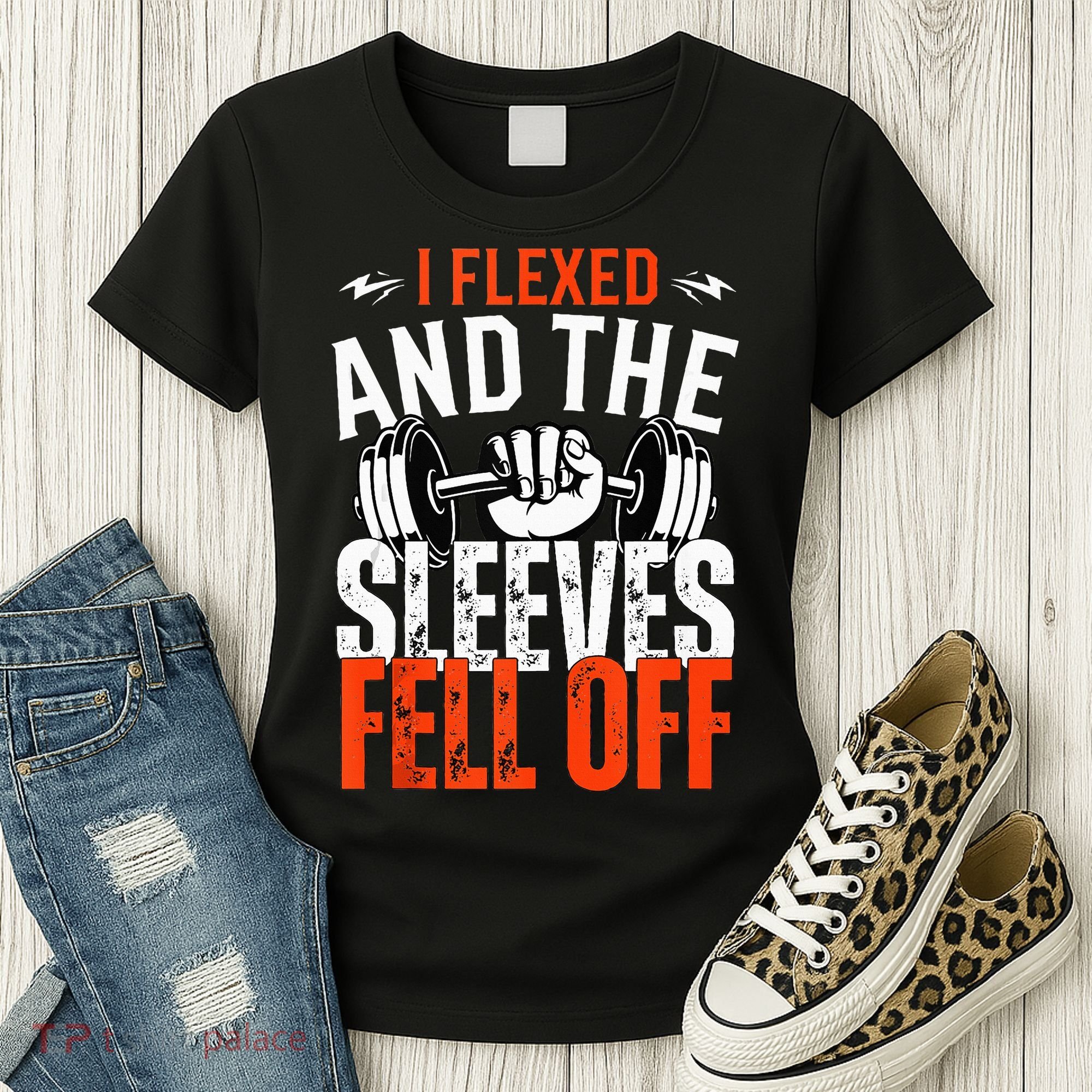I Flexed and The Sleeves Fell Off Fun Sleeveless Gym Workout Women's T-Shirt