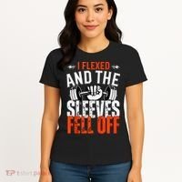 I Flexed and The Sleeves Fell Off Fun Sleeveless Gym Workout Women's T-Shirt thumb 4