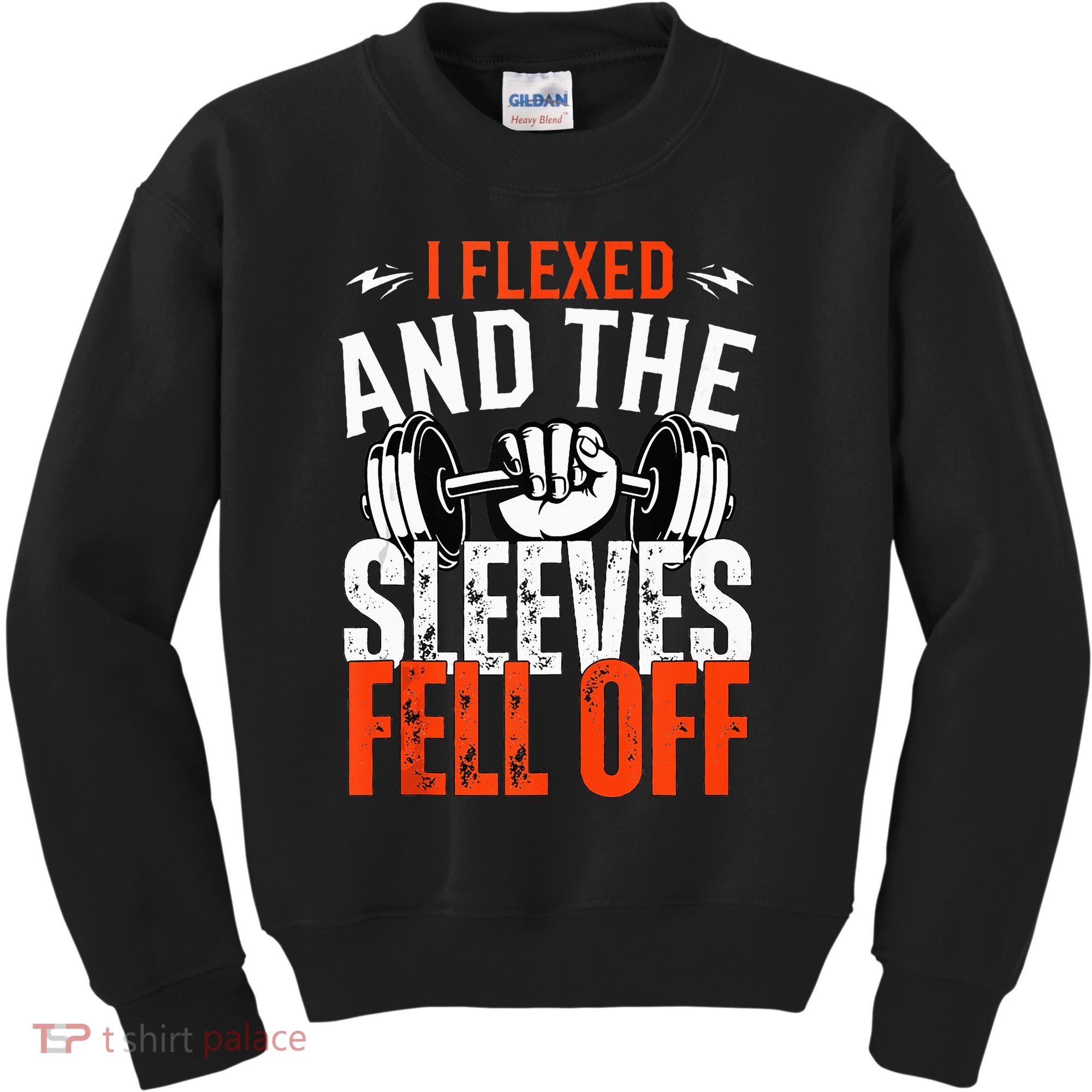 I Flexed and The Sleeves Fell Off Fun Sleeveless Gym Workout Kids Sweatshirt