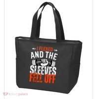 I Flexed and The Sleeves Fell Off Fun Sleeveless Gym Workout Tote Bag thumb 3
