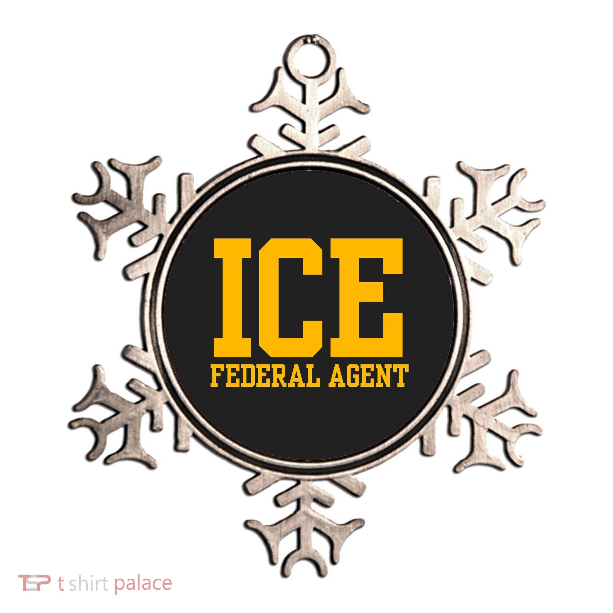 Ice Federal Agent Halloween Costume Police Immigration Ornament