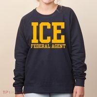 Ice Federal Agent Halloween Costume Police Immigration Women's Sweatshirt thumb 0