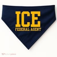 Ice Federal Agent Halloween Costume Police Immigration USA-Made Doggie Bandana thumb 0