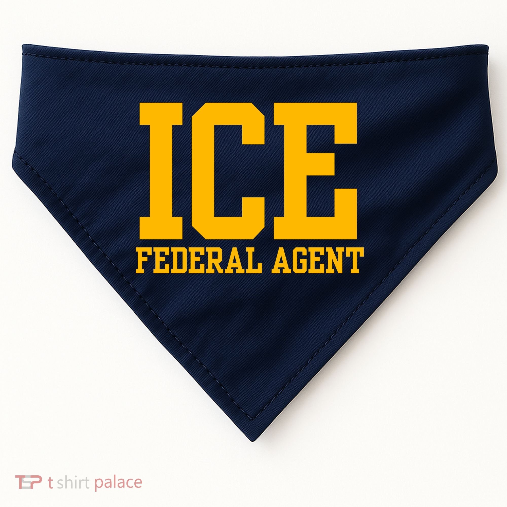 Ice Federal Agent Halloween Costume Police Immigration USA-Made Doggie Bandana