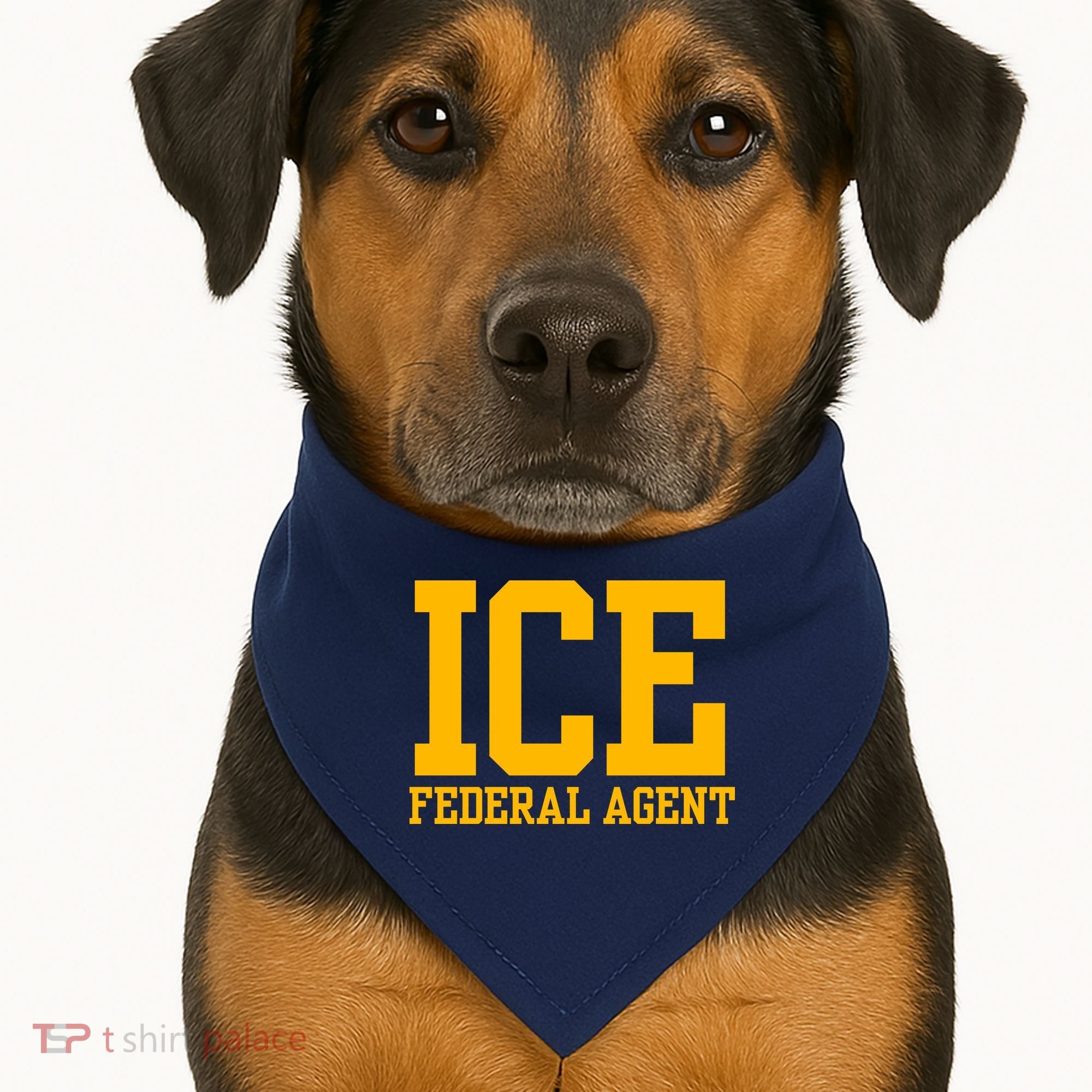 Ice Federal Agent Halloween Costume Police Immigration USA-Made Doggie Bandana
