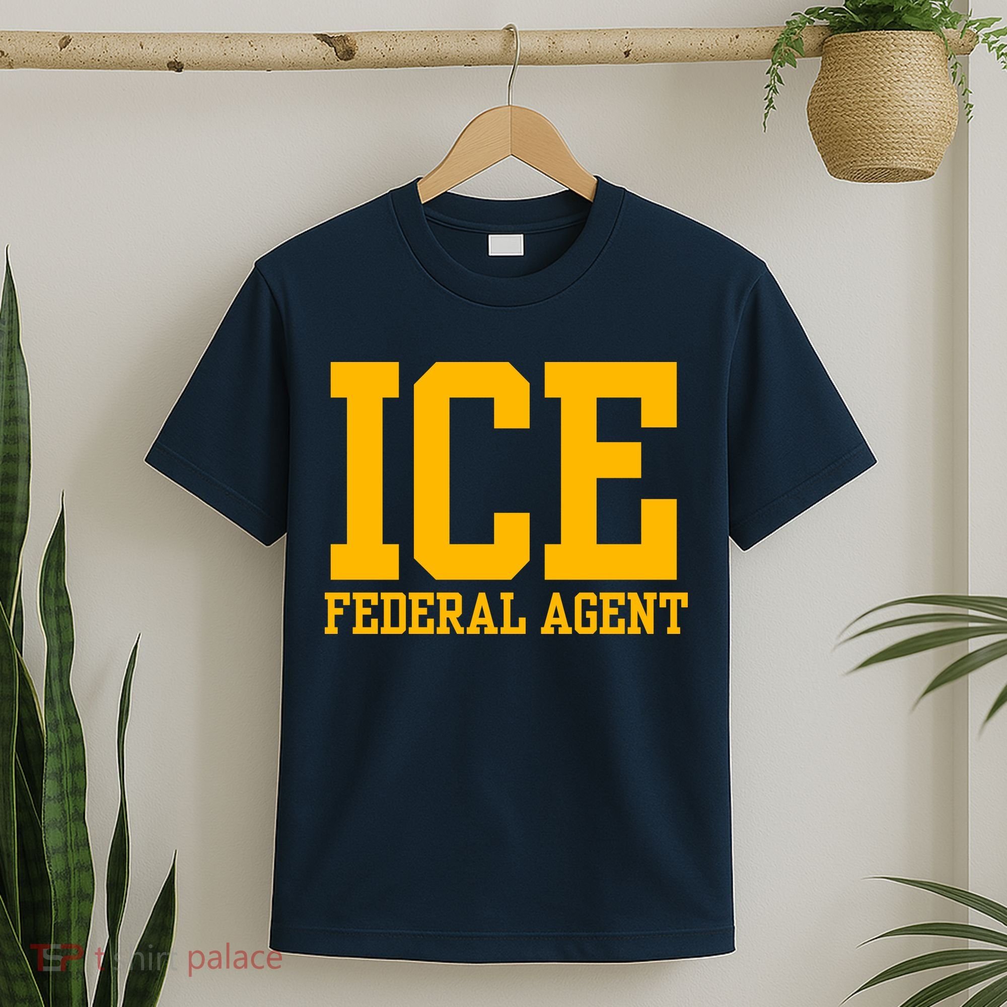 Ice Federal Agent Halloween Costume Police Immigration T-Shirt