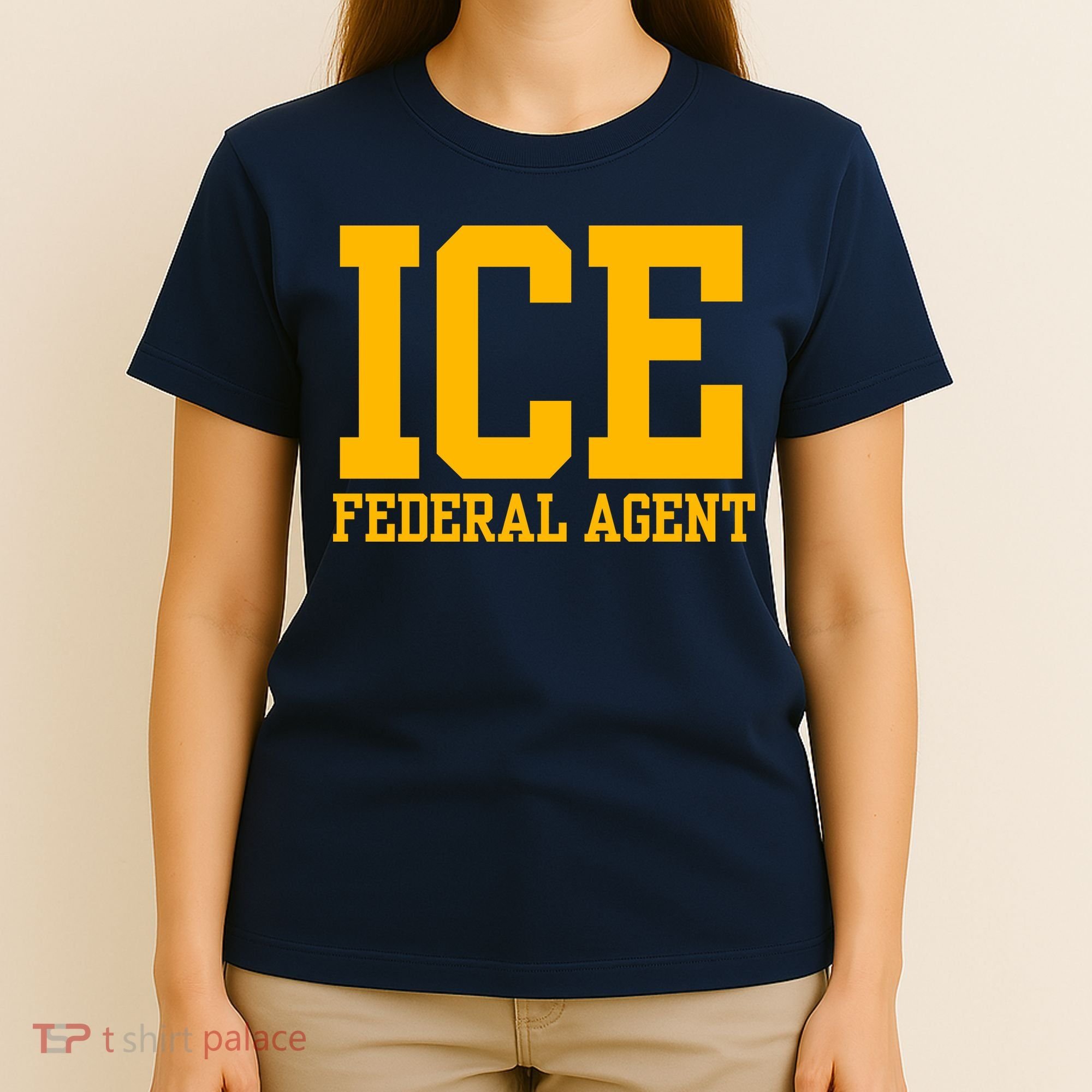 Ice Federal Agent Halloween Costume Police Immigration T-Shirt