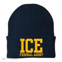 Ice Federal Agent Halloween Costume Police Immigration Beanie thumb 0