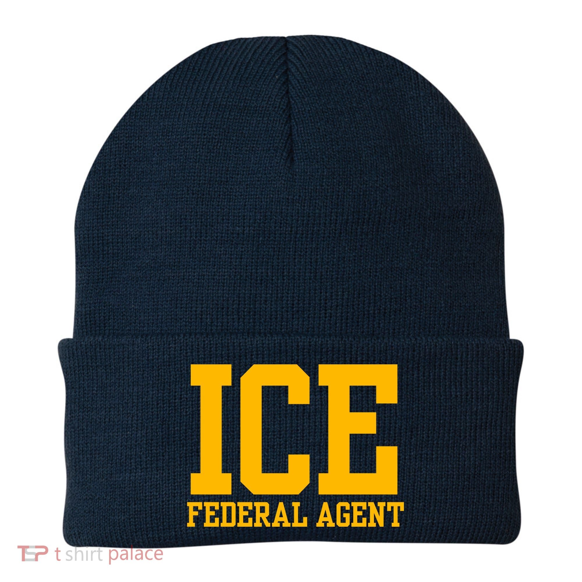 Ice Federal Agent Halloween Costume Police Immigration Beanie