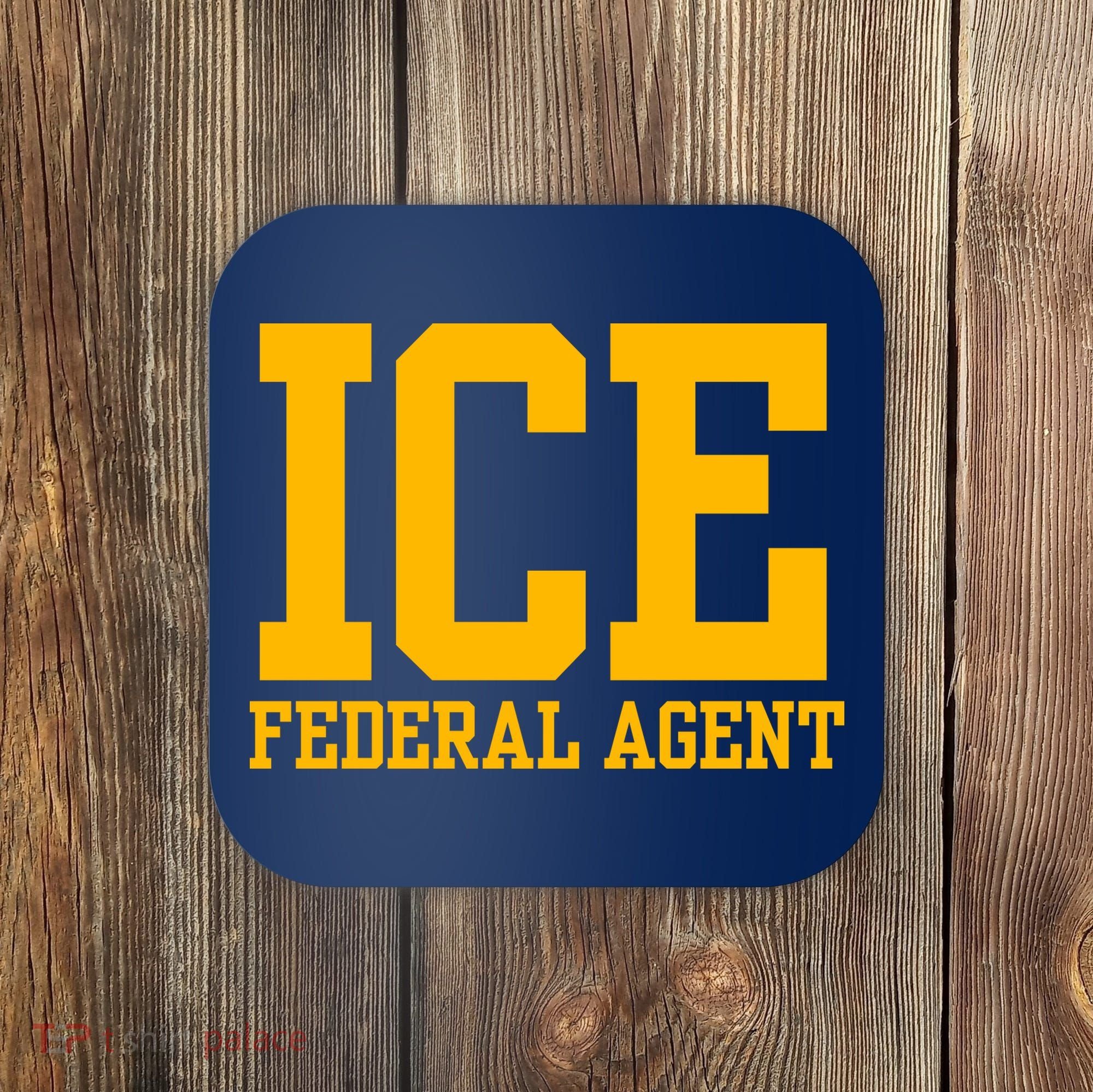 Ice Federal Agent Halloween Costume Police Immigration Coaster