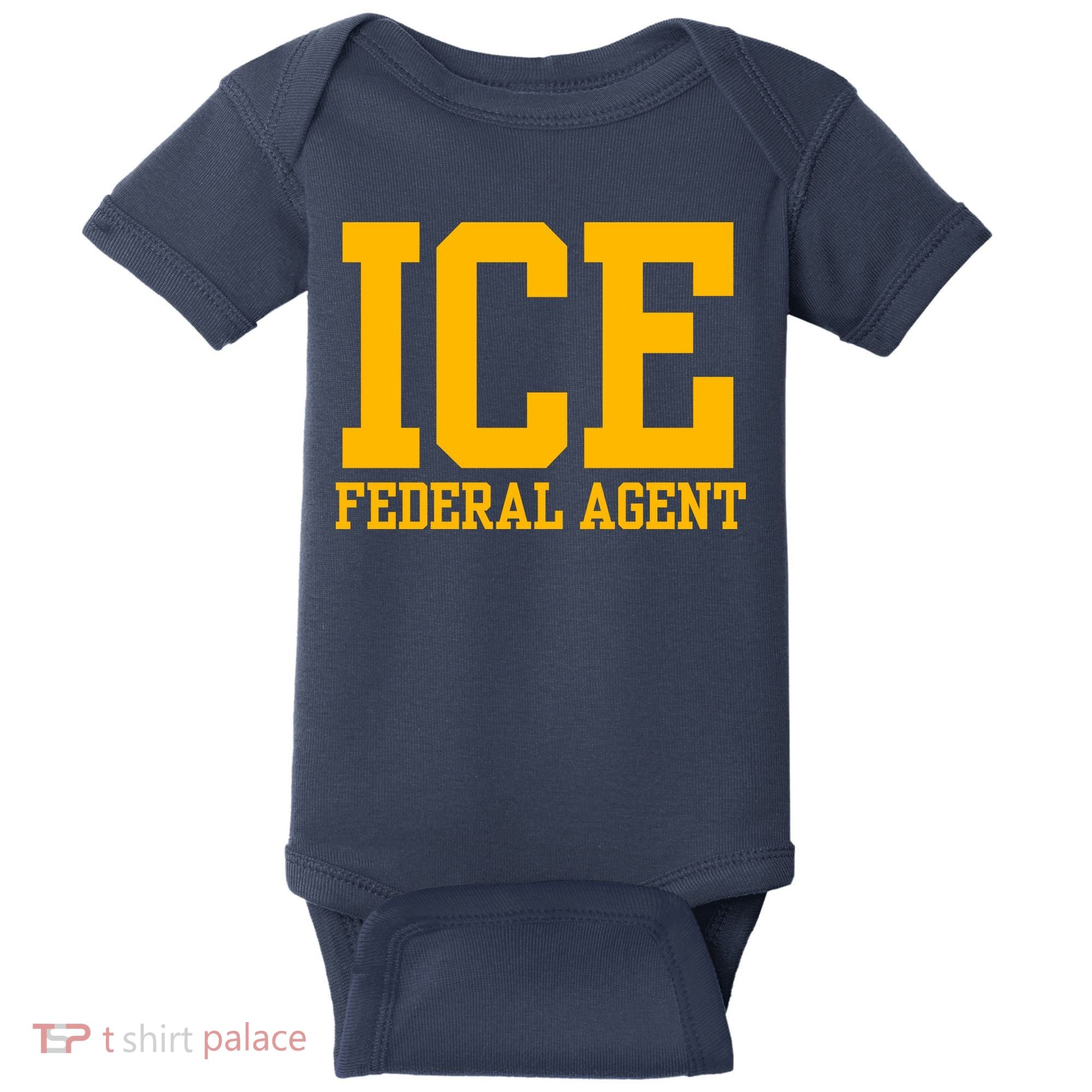 Ice Federal Agent Halloween Costume Police Immigration Baby Bodysuit