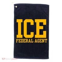 Ice Federal Agent Halloween Costume Police Immigration Golf Towel thumb 0