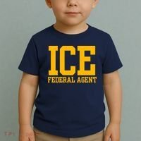 Ice Federal Agent Halloween Costume Police Immigration Toddler T-Shirt thumb 2