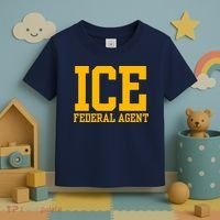 Ice Federal Agent Halloween Costume Police Immigration Toddler T-Shirt thumb 3