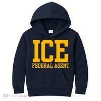 Ice Federal Agent Halloween Costume Police Immigration Kids Hoodie thumb 0