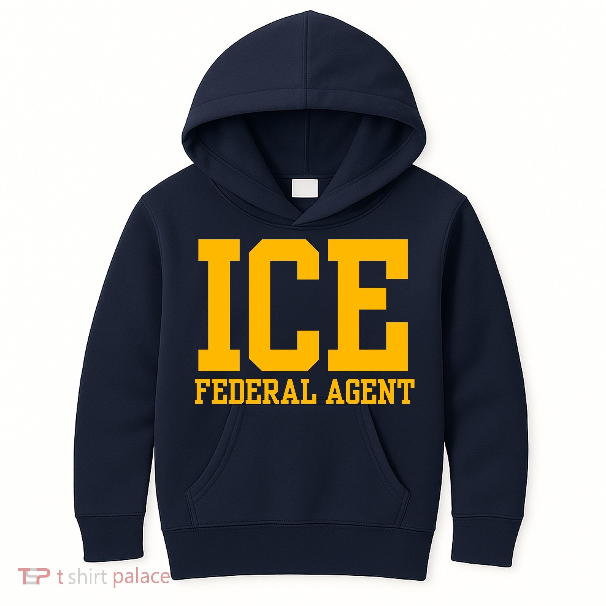 Ice Federal Agent Halloween Costume Police Immigration Kids Hoodie