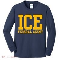 Ice Federal Agent Halloween Costume Police Immigration Kids Long Sleeve Shirt thumb 0