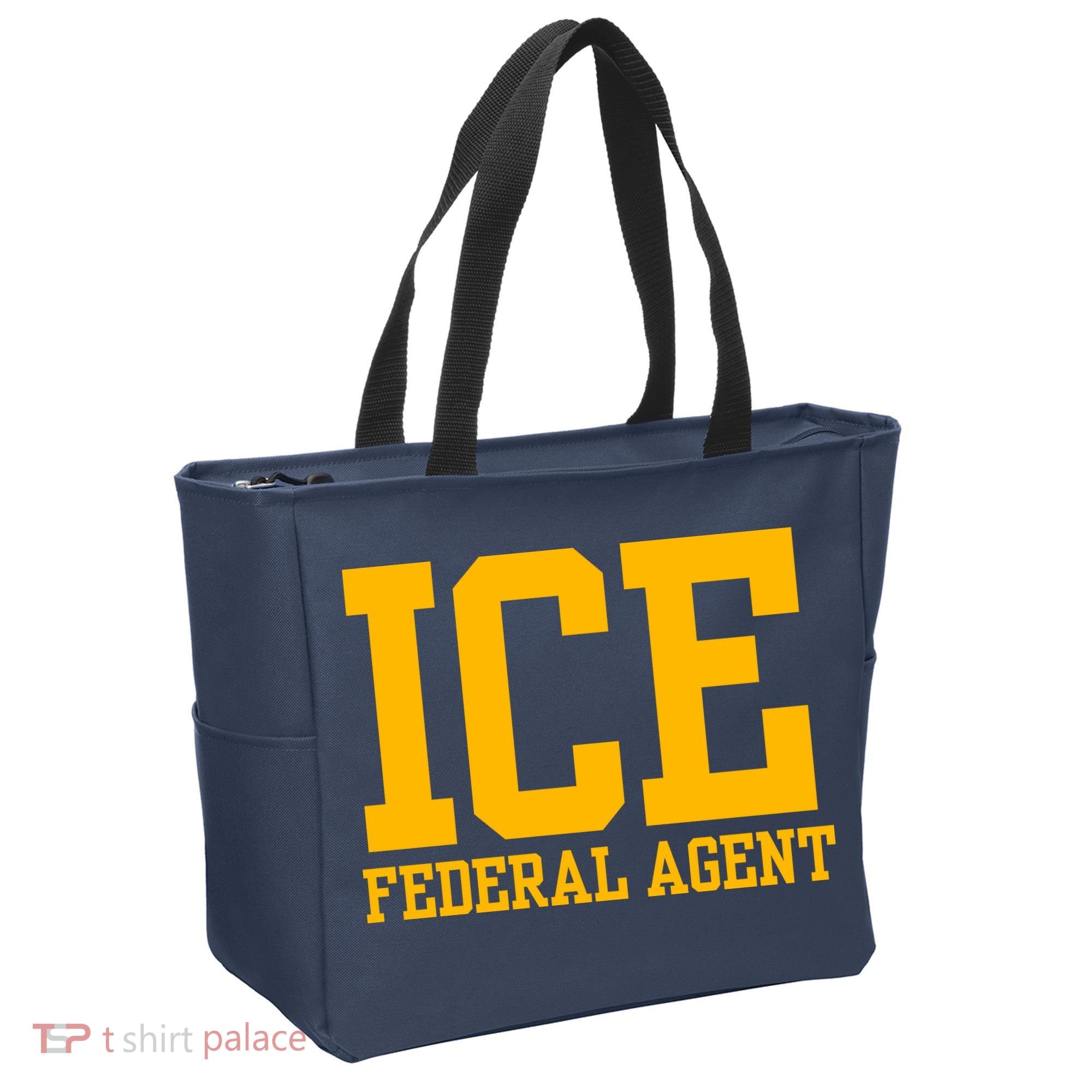Ice Federal Agent Halloween Costume Police Immigration Tote Bag