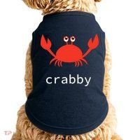 I'm Feeling A Little Crabby Funny Cartoon Crab Doggie Tank thumb 0