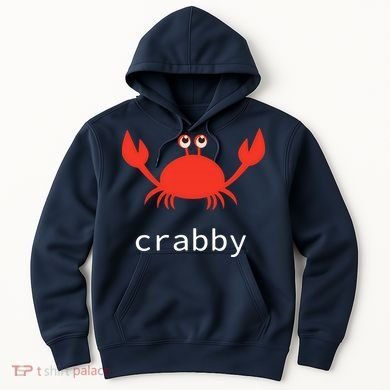 I'm Feeling A Little Crabby Funny Cartoon Crab Hoodie