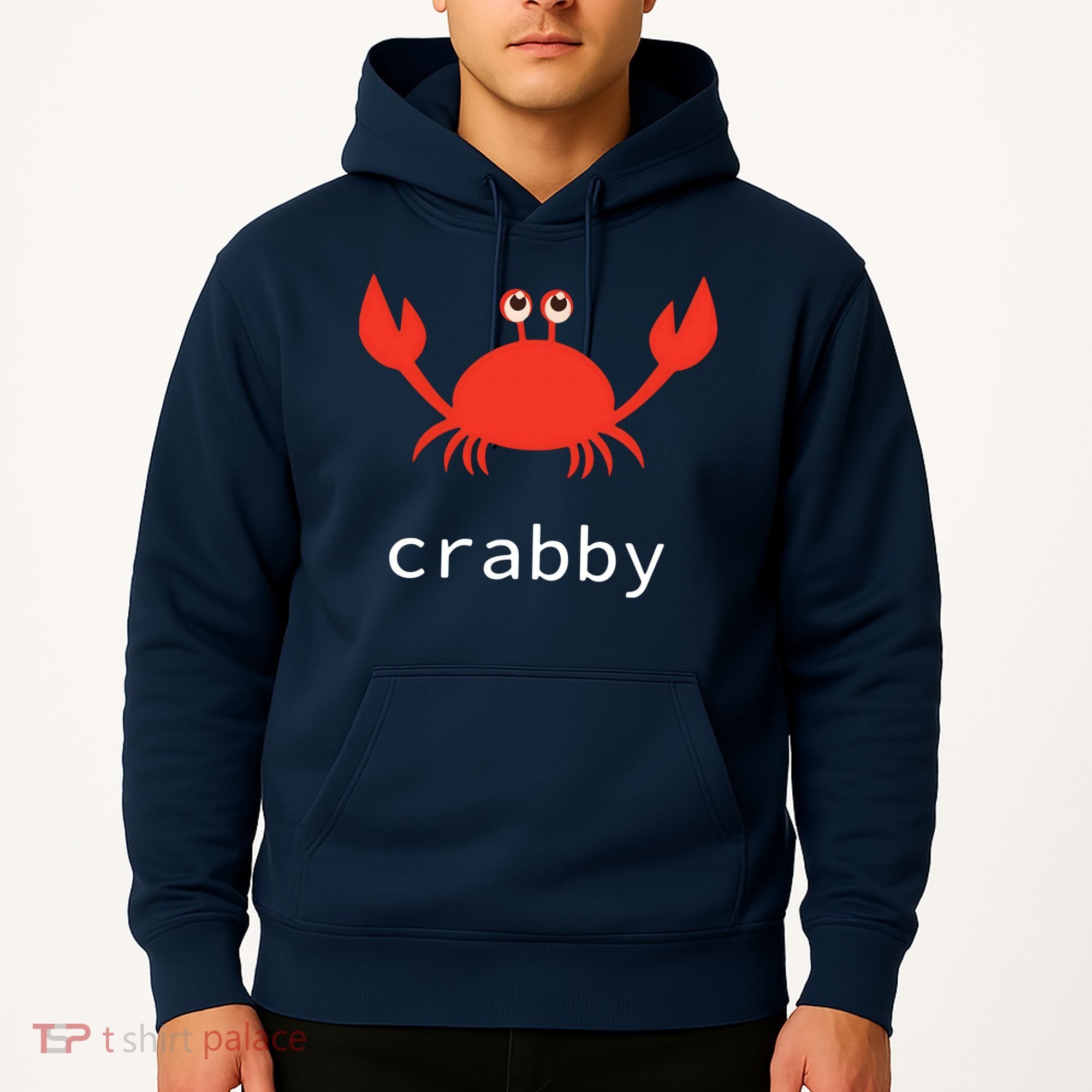 I'm Feeling A Little Crabby Funny Cartoon Crab Hoodie