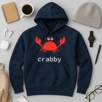 I'm Feeling A Little Crabby Funny Cartoon Crab Hoodie thumb 3