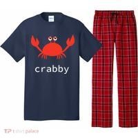 I'm Feeling A Little Crabby Funny Cartoon Crab Pajama Set thumb 0