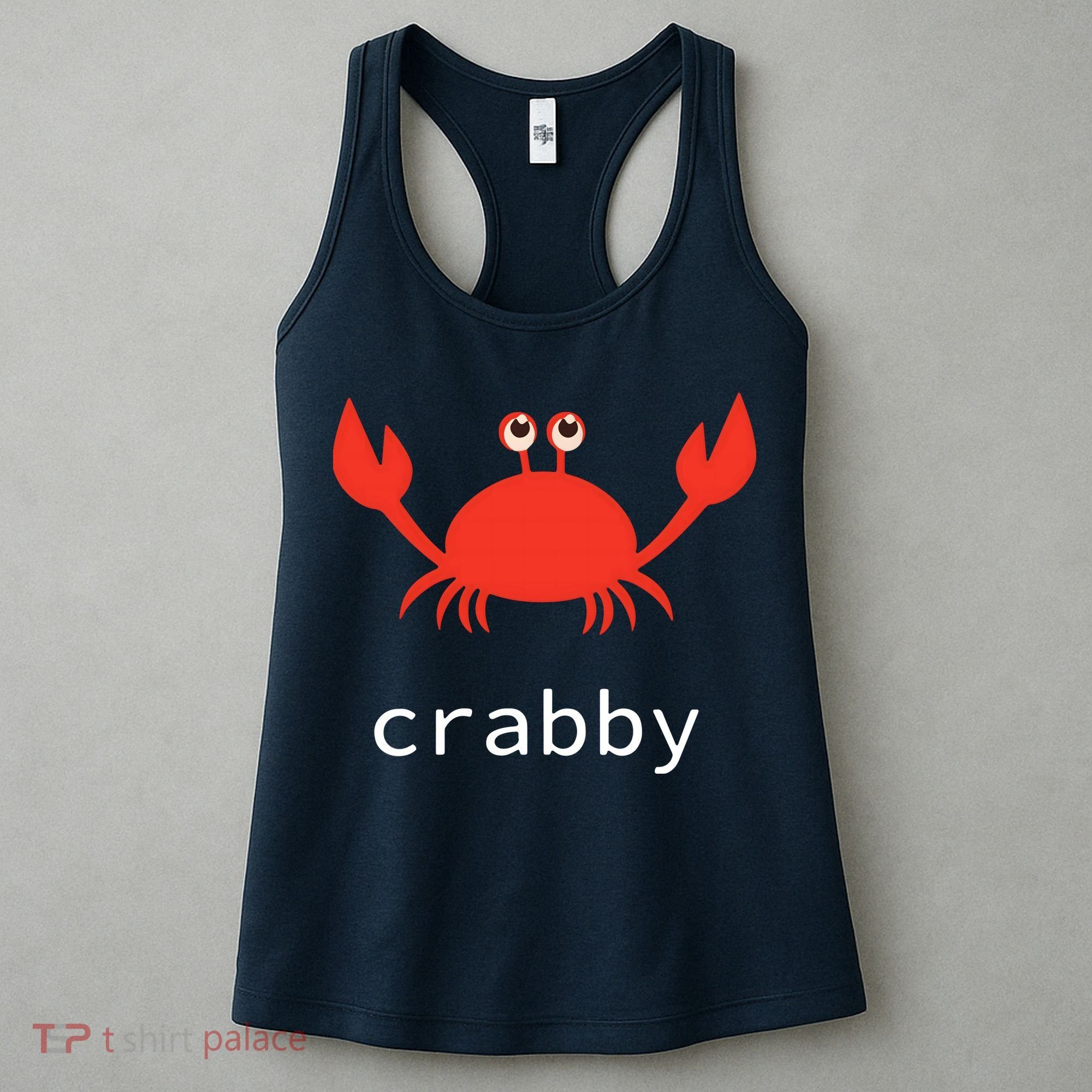 I'm Feeling A Little Crabby Funny Cartoon Crab Women's Tank Top