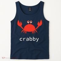 I'm Feeling A Little Crabby Funny Cartoon Crab Tank Top thumb 2