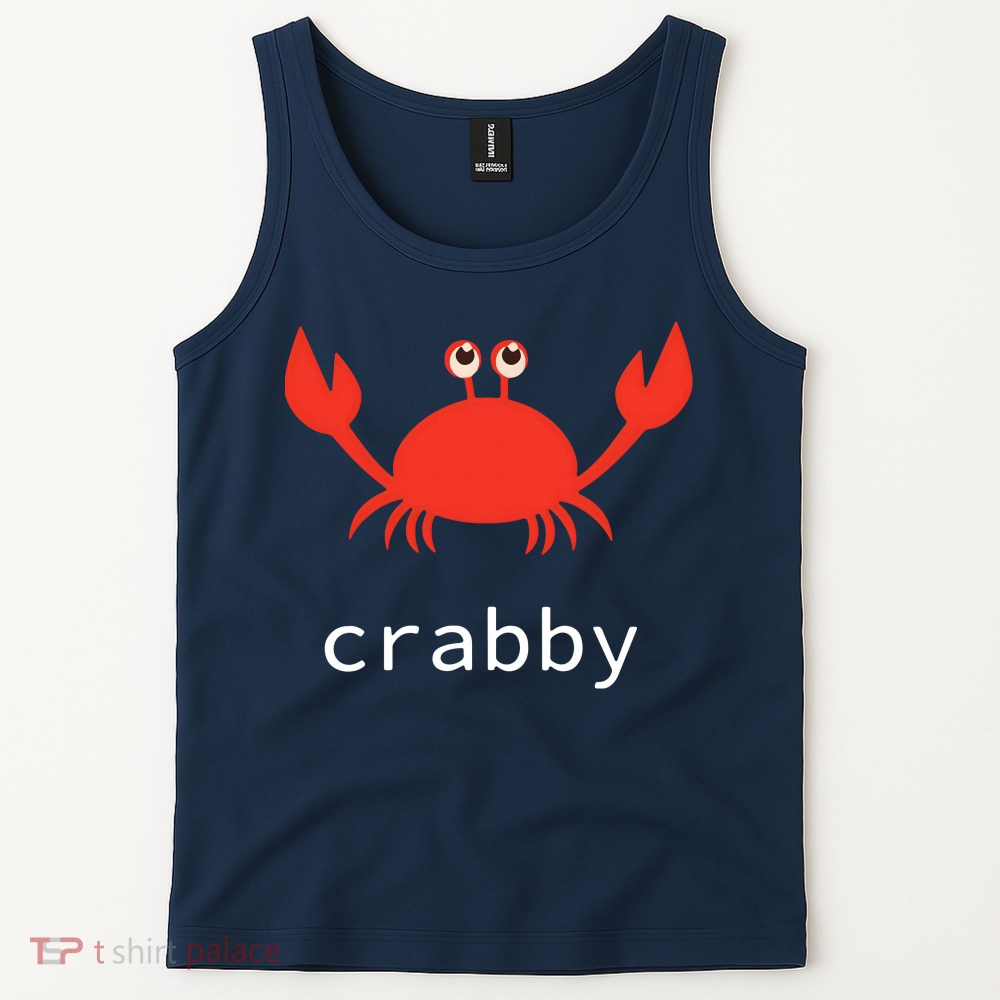 I'm Feeling A Little Crabby Funny Cartoon Crab Tank Top
