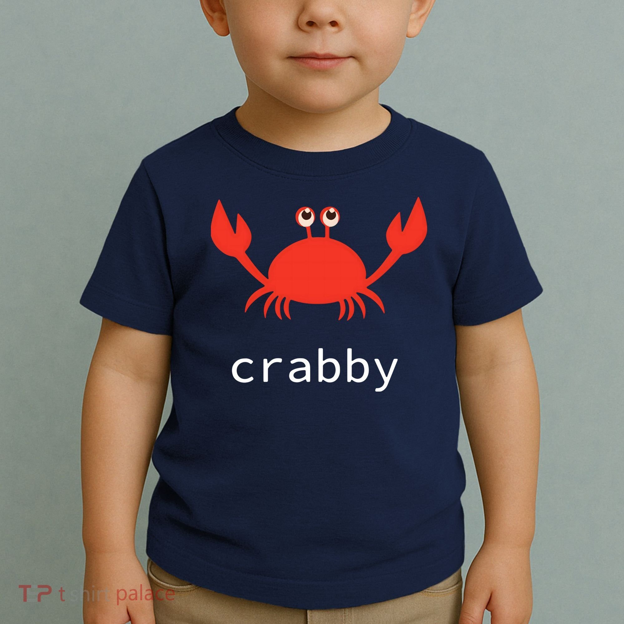 I'm Feeling A Little Crabby Funny Cartoon Crab Toddler T-Shirt