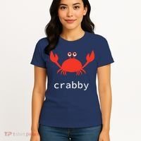 I'm Feeling A Little Crabby Funny Cartoon Crab Women's T-Shirt thumb 4