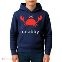 I'm Feeling A Little Crabby Funny Cartoon Crab Kids Hoodie thumb 4