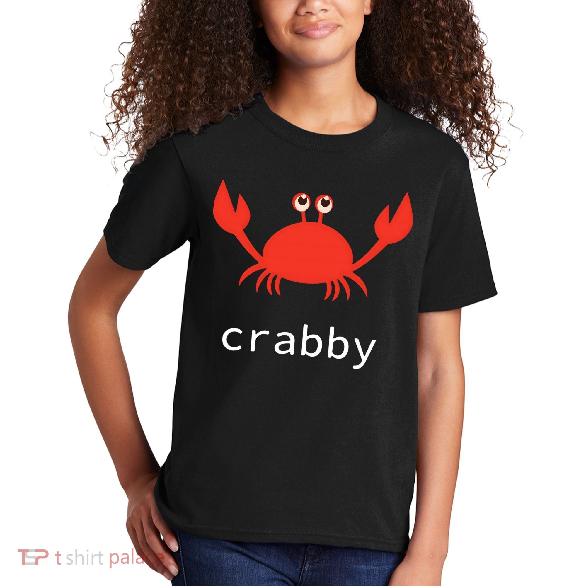 I'm Feeling A Little Crabby Funny Cartoon Crab Kids T-Shirt