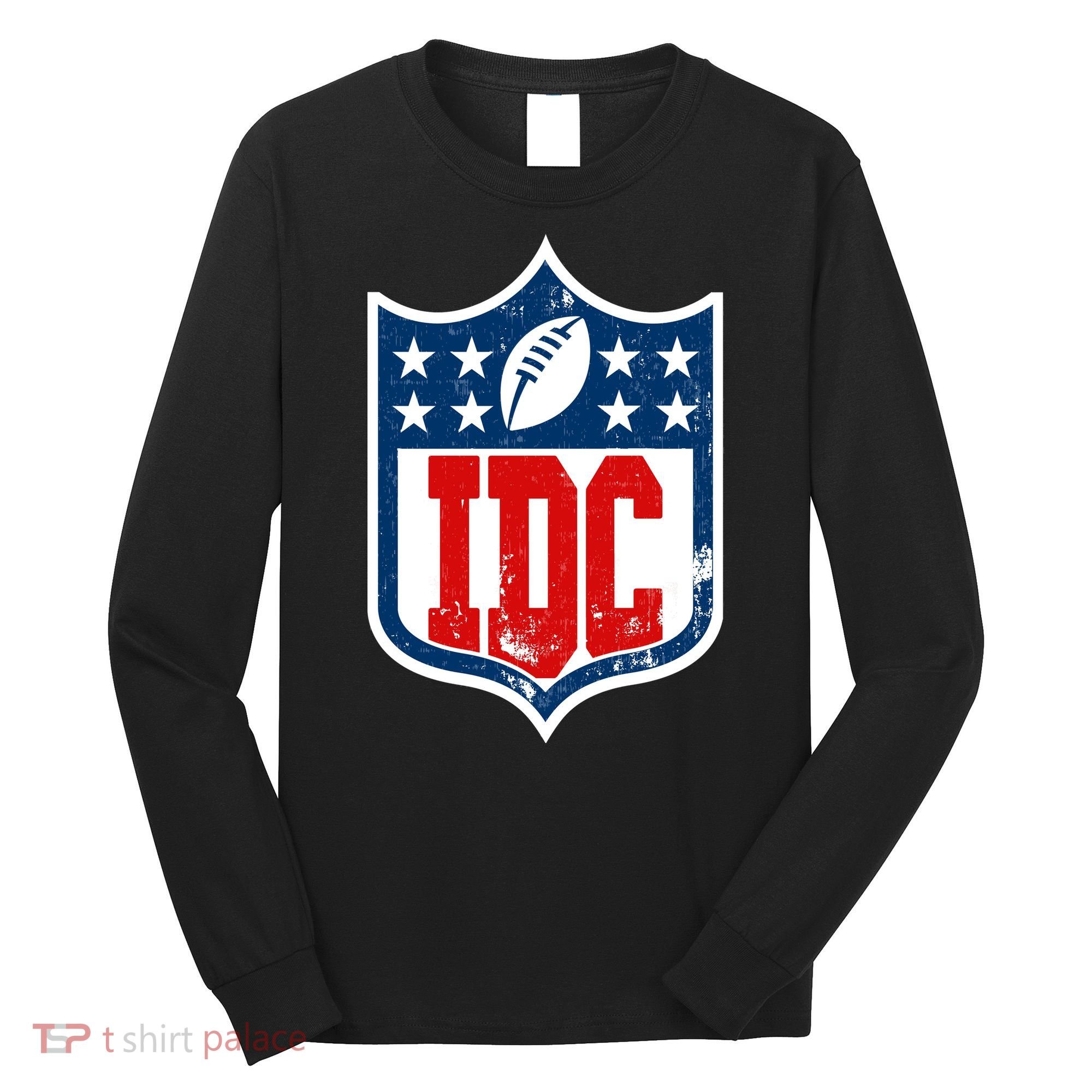 Idc Funny Anti Football I Dont Care Long Sleeve Shirt