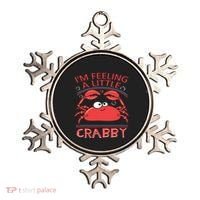 I'm Feeling A Little Crabby Funny Cartoon Crab Ornament thumb 0