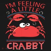 I'm Feeling A Little Crabby Funny Cartoon Crab Ornament thumb 1