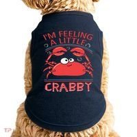 I'm Feeling A Little Crabby Funny Cartoon Crab Doggie Tank thumb 0