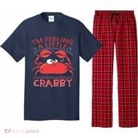 I'm Feeling A Little Crabby Funny Cartoon Crab Pajama Set thumb 0
