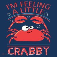 I'm Feeling A Little Crabby Funny Cartoon Crab Mousepad thumb 1