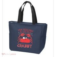 I'm Feeling A Little Crabby Funny Cartoon Crab Tote Bag thumb 3