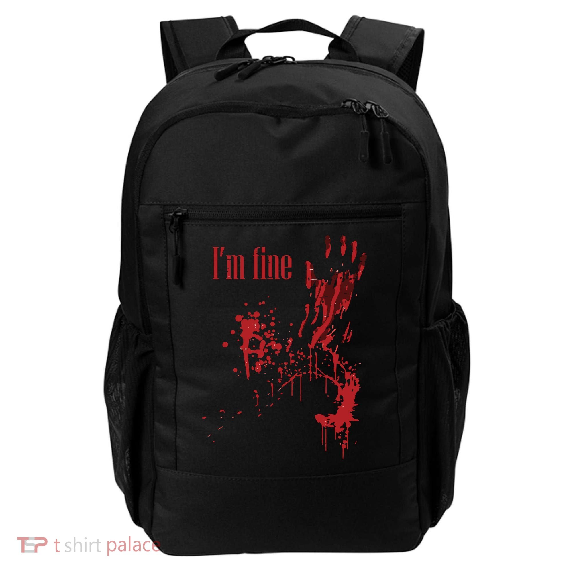 I'm Fine Bloody Halloween Backpack