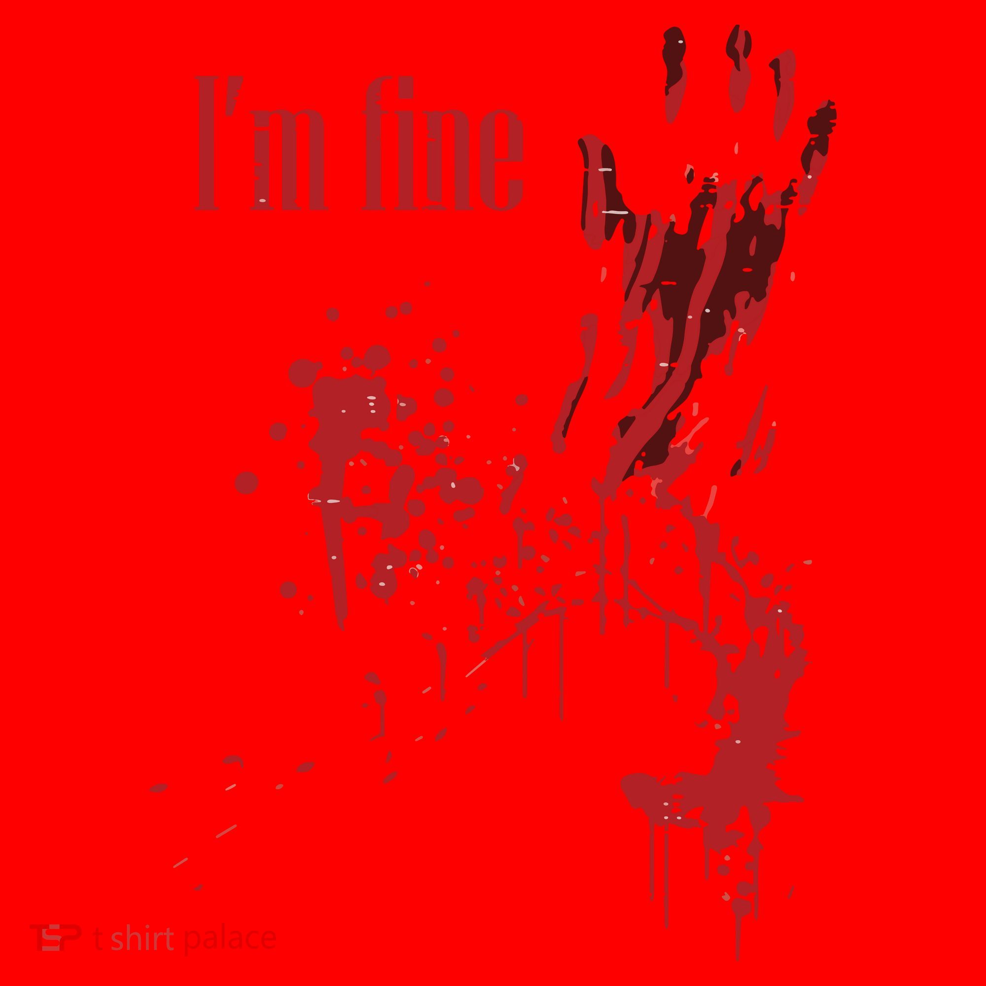 I'm Fine Bloody Halloween Santa Hat