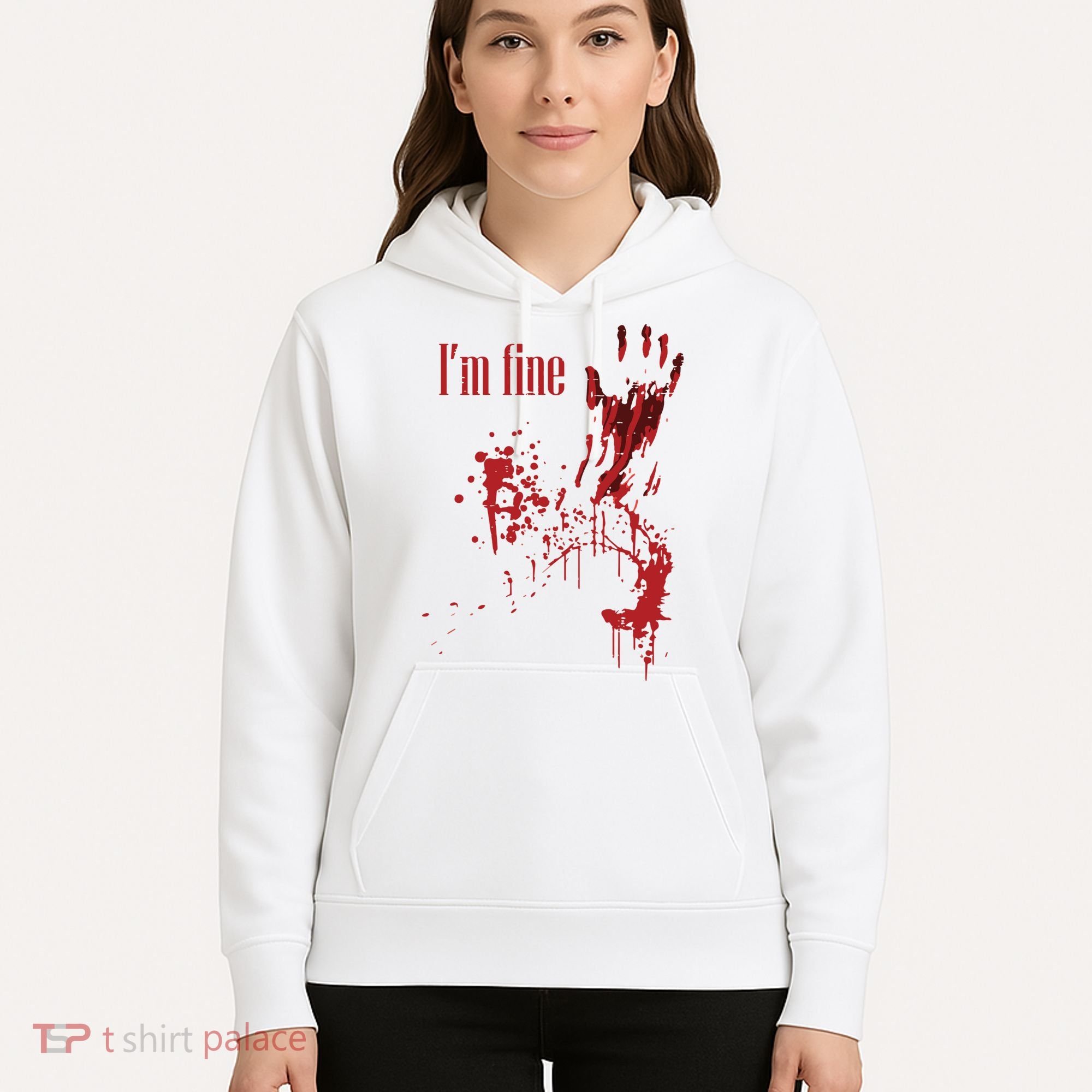 I'm Fine Bloody Halloween Hoodie