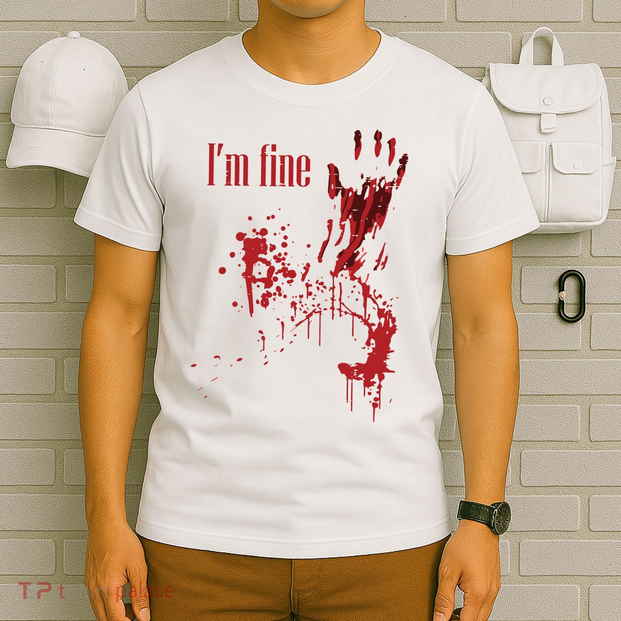 I'm Fine Bloody Halloween T-Shirt