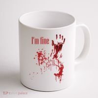 I'm Fine Bloody Halloween Coffee Mug thumb 1