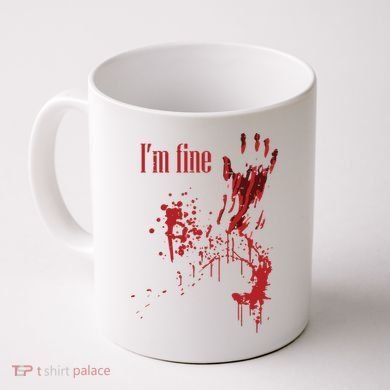 I'm Fine Bloody Halloween Coffee Mug