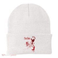 I'm Fine Bloody Halloween Beanie thumb 0