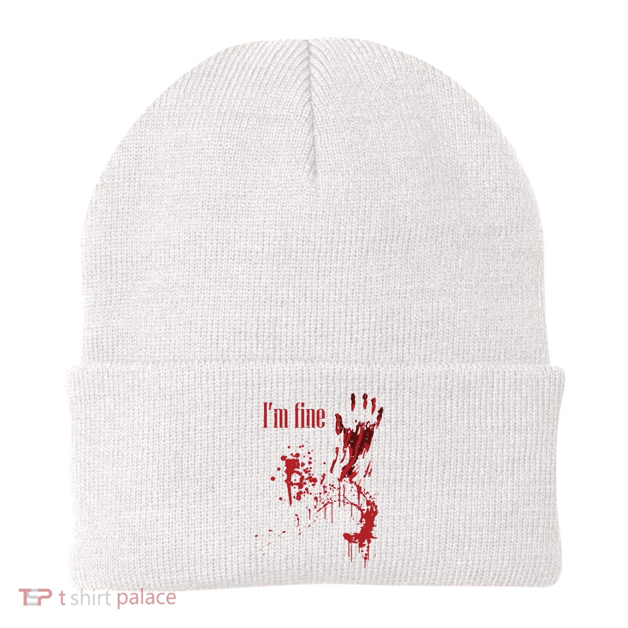 I'm Fine Bloody Halloween Beanie