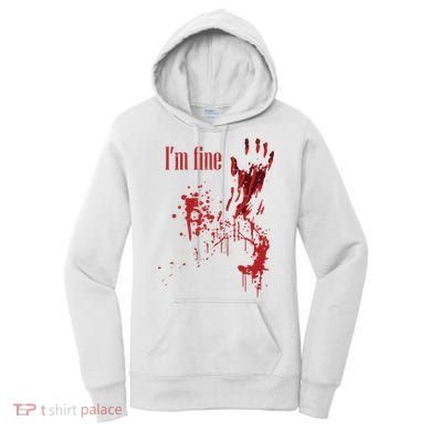I'm Fine Bloody Halloween Women's Hoodie